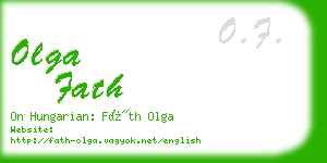 olga fath business card